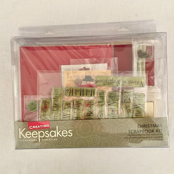 Creating Keepsakes Christmas Scrapbook Kit New Red Green White Gold - Picture 9 of 16